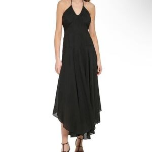 Elegant Black Halter Dress